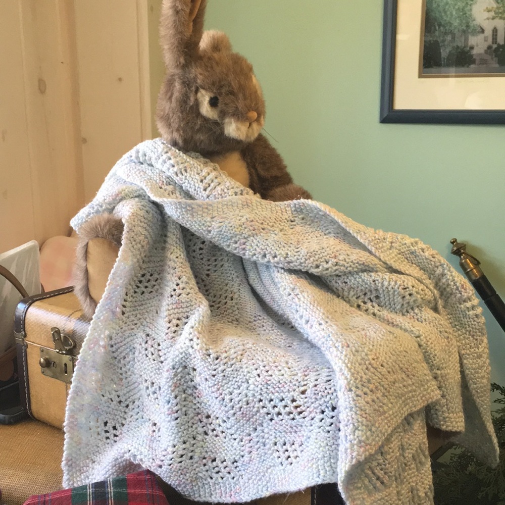 Vintage baby Afghan ( #7005)